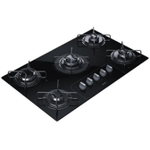 Imagem da oferta Cooktop 5 Bocas a Gás GLP Consul Vidro Temperado - Preto Acendimento Automático Facilite CD075AE - Cooktop 5 Bocas - M