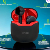 Imagem da oferta Fone de Ouvido Kaidi 771 Bluetooth 5.1 KD-771 TWS Touch