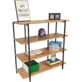Imagem da oferta Estante Strassis Design SD-3080 Metal e MDF Cor: Preta