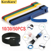 Imagem da oferta Organizador De Cabos Kerokuru Gerenciamento De Cabos Winder Tape Protector - 30 Peças