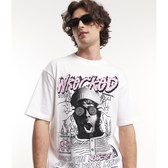 Imagem da oferta Camiseta Boxy em Meia Malha com Estampa Wrecked Tam PP