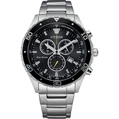 Imagem da oferta Citizen Relógio cronógrafo masculino Eco-Drive Weekender em aço inoxidável prateado mostrador preto (modelo