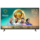 Imagem da oferta Smart TV Hisense UHD 4K DLED 70" Polegadas 70A6K com Sleep Timer Entrada HDMI e Wi-Fi