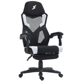 Imagem da oferta Cadeira Gamer SuperFrame Hybrid Mesh Altura Ajustável Preta e Branca