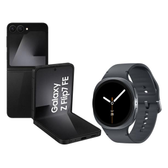 Imagem da oferta Smartphone Samsung Galaxy Z Flip7 FE 128GB Preto - 5G + Smartwatch Galaxy Watch8 40mm Grafite