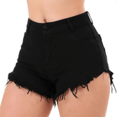 Imagem da oferta Short Stillger Jeans Cintura Alta Com Lycra Barra - Feminino