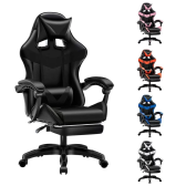 Imagem da oferta Cadeira Gamer Ergonômica - Escritório Casa e Universitário com Reclinação e Altura Ajustável-F19
