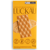 Imagem da oferta Barra Chocolate Branco Maracujá - Zero Adição de Açúcares Lactose e Glúten - Luckau  - 75g