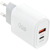 Imagem da oferta Carregador de Parede Ultra Rápido com 1 Saída USB-C Power Delivery 20W + 1 Saída USB-A 18W I2GO