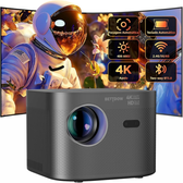 Imagem da oferta Bettdow Projetor 4k 8k 14000 Lumens Hd 1080p Compatível Completo De Android 11 Smart Projetores Retroprojetor Portatil