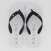 Imagem da oferta Chinelo Aramis Logo Branco e Preto