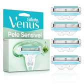 Imagem da oferta Gillette Venus Pele Sensível Carga para Aparelho de Depilar com Aloe Vera 4 uds