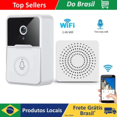 Imagem da oferta Câmera de campainha wi-fi sem fio brasil campainha de vídeo à prova d'água câmera de campainha de segurança exte