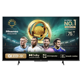 Imagem da oferta Hisense Smart TV UHD 4K QLED 75" Polegadas 75Q6N Google TV com HDR10+ Dolby Atmos Modo Esporte Modo Jogo Plus e Compatí