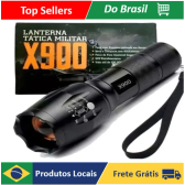 Imagem da oferta Lanterna Tática Militar X900 Profissional com Zoom Sinalizador Recarregável Luz Camping