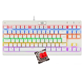 Imagem da oferta Teclado Mecânico Gamer Redragon Dark Avenger Lunar White IIuminação Rainbow Switch Vermelho K568W-R