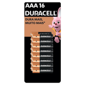 Imagem da oferta Duracell Pilha Alcalina AAA Palito Com 16 unidades