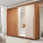 Imagem da oferta Guarda Roupa Casal 2 Portas 4 Gavetas Romanus Marrom Caemmun