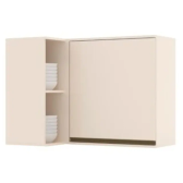 Imagem da oferta Armário Aéreo de Canto 1 Porta com Nichos em MDF Connect Henn - Off White