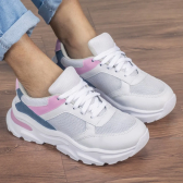 Imagem da oferta Tênis Esportivo Cloe Feminino Caminhada Leve e Confortável Para o Dia a Dia em Camurça