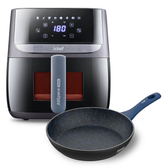 Imagem da oferta Airfryer Vision Max Ichef 5,7L + Panela Polishop iChef Home Sauté Petit Shark Series Azul 20cm