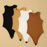 Imagem da oferta Kit com 3 Body Feminino Gola Redonda Ribana Canelada Macio