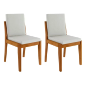 Imagem da oferta Conjunto Com 2 Cadeiras De Jantar Lady Com Estofado Nesher