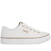 Imagem da oferta Tênis Coca-Cola Stream Leather Casual Feminino Metalizado Off White