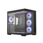 Imagem da oferta Gabinete Gamer Husky Dome 900 Mid Tower Iluminação ARGB ATX Lateral e Frontal em Vidro 10x Cooler Fan ARGB Preto - HGN