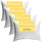 Imagem da oferta Kit 4 Travesseiros Antialérgico Lavável Fibra Siliconada 50x70cm Macio BF Colchões