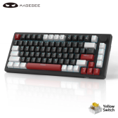 Imagem da oferta Teclado Mecânico MageGee STAR75 75% Com Knob Switch Yellow