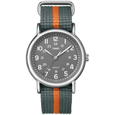 Imagem da oferta Timex Relógio unissex T2N649 Weekender cinza/laranja