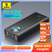 Imagem da oferta Baseus-Banco de Potência Portátil 65W 30000mAh Carregamento Rápido PD FCP SCP Powerba