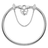 Imagem da oferta Pulseira Life Prata Fecho Cadeado Coração