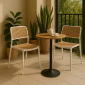 Imagem da oferta Kit 2 Cadeira De Jantar Telinha Amis Empilhável - Variação