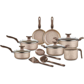 Imagem da oferta Jogo de Panelas 10 Peças Bianco Antiaderente com Tampa de Vidro