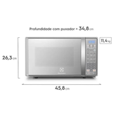 Imagem da oferta Micro-ondas Electrolux 20L cor Inox Espelhado com Função Tira Odor