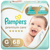 Imagem da oferta Fralda Pampers Premium Care Jumbo G 68 unidades