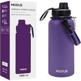 Imagem da oferta MODUS Garrafa Térmica Esportiva De Aço Inoxidável Com Isolamento A Vácuo De 1000ML (Roxo)