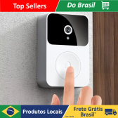 Imagem da oferta Campainha Com Câmera Vídeo Porteiro Sem Fio Wi-Fi HD Inteligente Recarregável