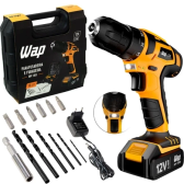 Imagem da oferta Furadeira Parafusadeira 38" a bateria 12V com kit de brocas e bits - BPF 12K3 - Wap