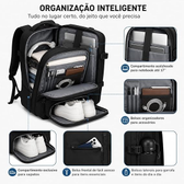 Imagem da oferta Mochila de Viagem Expansível Impermeável 40L Compartimento para Notebook até 17 Bagagem de Mão Antifurto USB