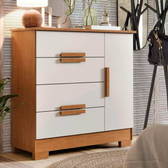 Imagem da oferta Cômoda Adulto E Infantil Bréscia Com 4 Gavetas E Sapateira