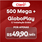 Imagem da oferta + de R$ 400 OFF no Combo Claro com 600 Mega + Globoplay Grátis