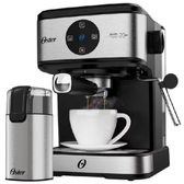 Imagem da oferta Kit Espresso Oster - Cafeteira Double e Moedor de Café Elétrico Inox