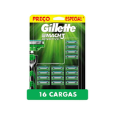 Imagem da oferta Carga para Aparelho de Barbear Gillette Mach3 Sensitive 16 Unidades