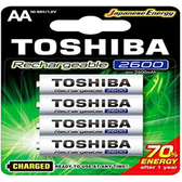 Imagem da oferta Pilha Recarregável AA 12V 2600mAh TNH6GAE TOSHIBA (Cartela com 4 unid.)