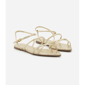 Imagem da oferta Sandãlia Rasteira em PU com Bico folha e Tiras