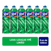 Imagem da oferta Detergente Ypê Limão 500ml Com 6 Unidades
