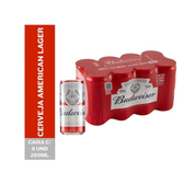 Imagem da oferta Cerveja Budweiser American Lager 8 Unidades Lata 269ml